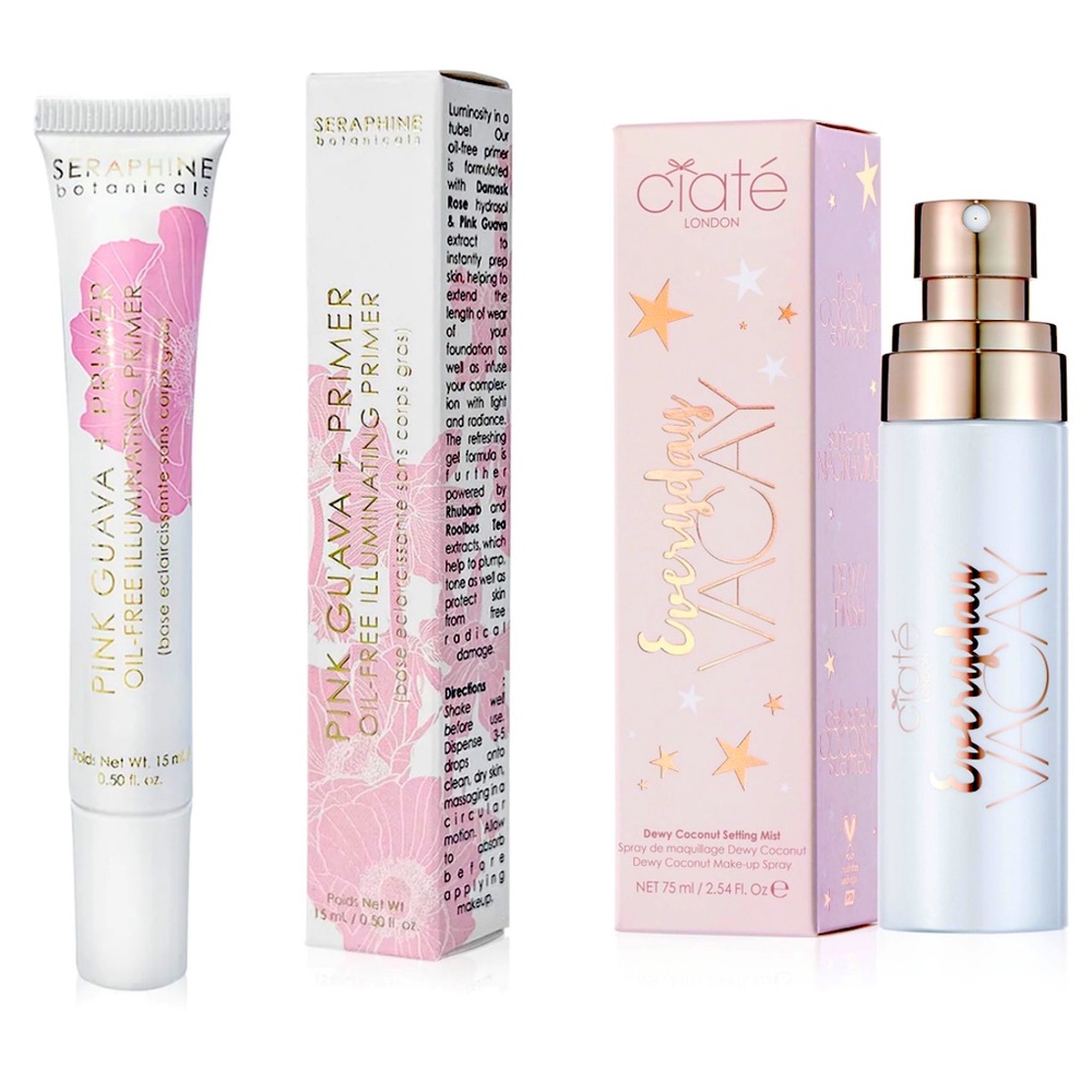 🌿 NIB Illuminating Beauty Bundle - Pink Guava Primer and Coconut Setting Mist